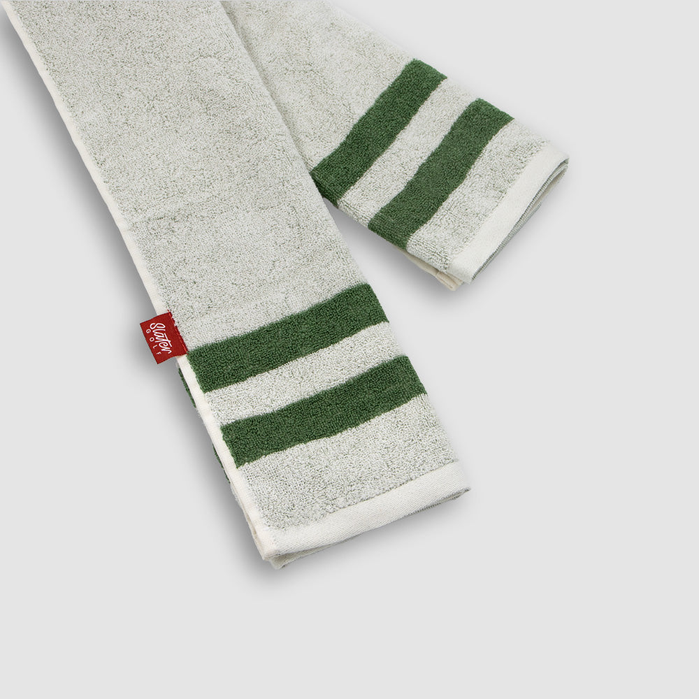 Slater Golf | Retro Utility Towel | Cannoli Cream Green